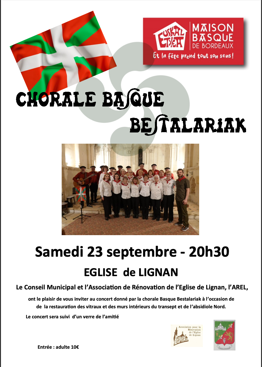 Concert de Bestalariak à Lignan de Bordeaux le 23 septembre 