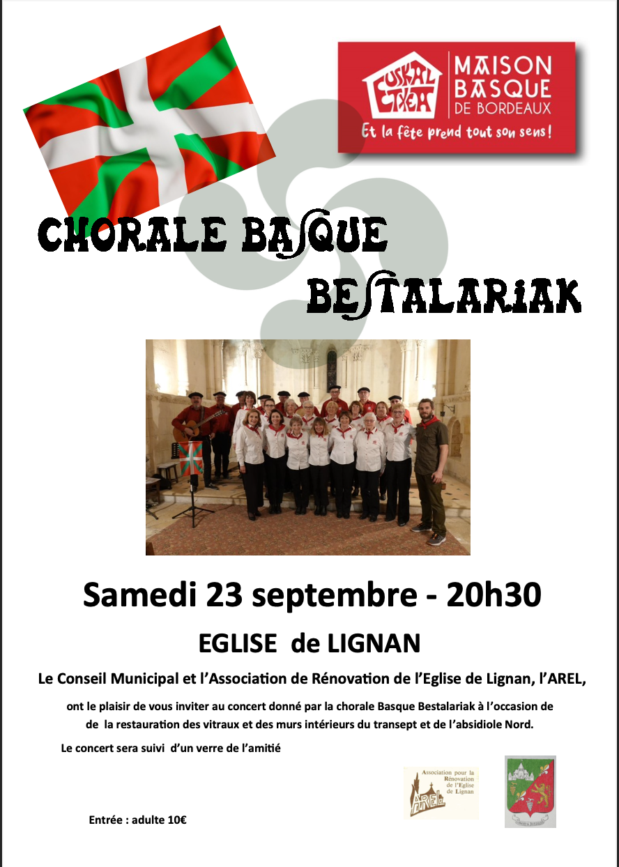 Concert de Bestalariak à Lignan de Bordeaux le 23 septembre