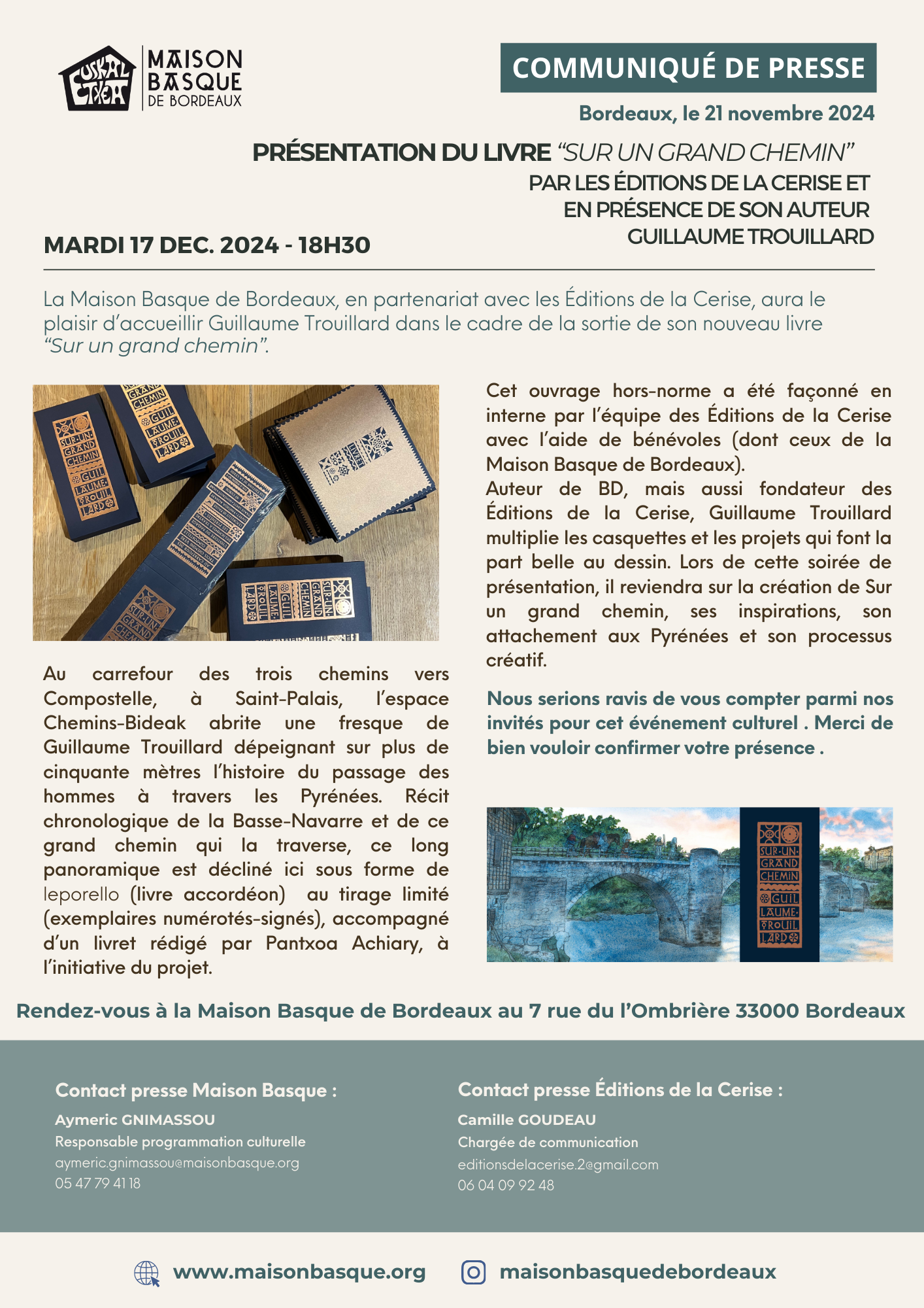 Conférence et présentation littéraire - 21/11/24