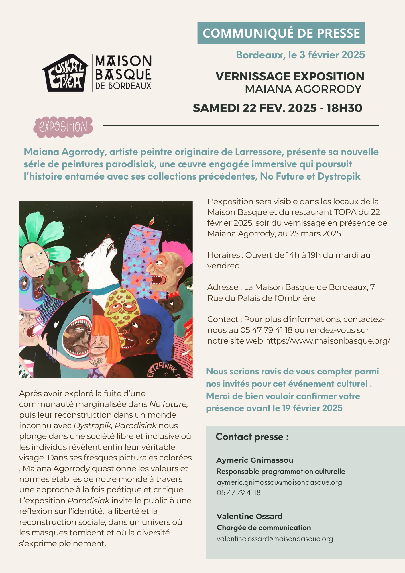 Vernissage Maiana Agorrody - 21/02/25