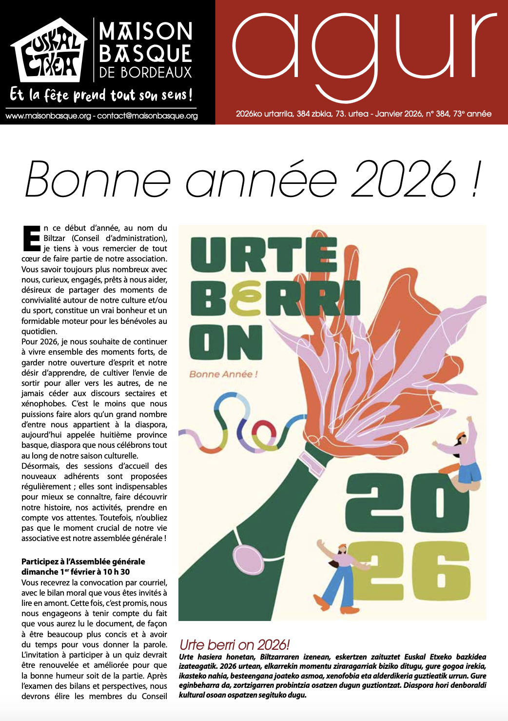 AGUR janvier 2026