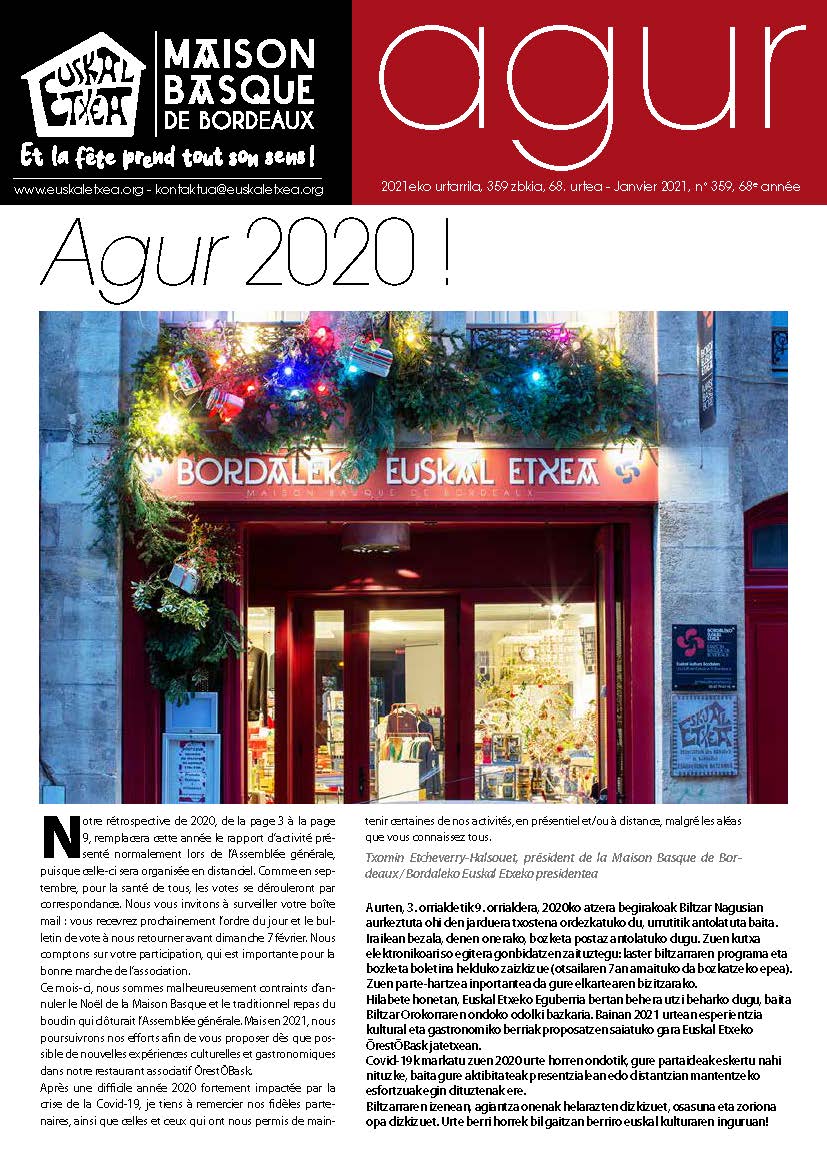 AGUR Janvier 2021