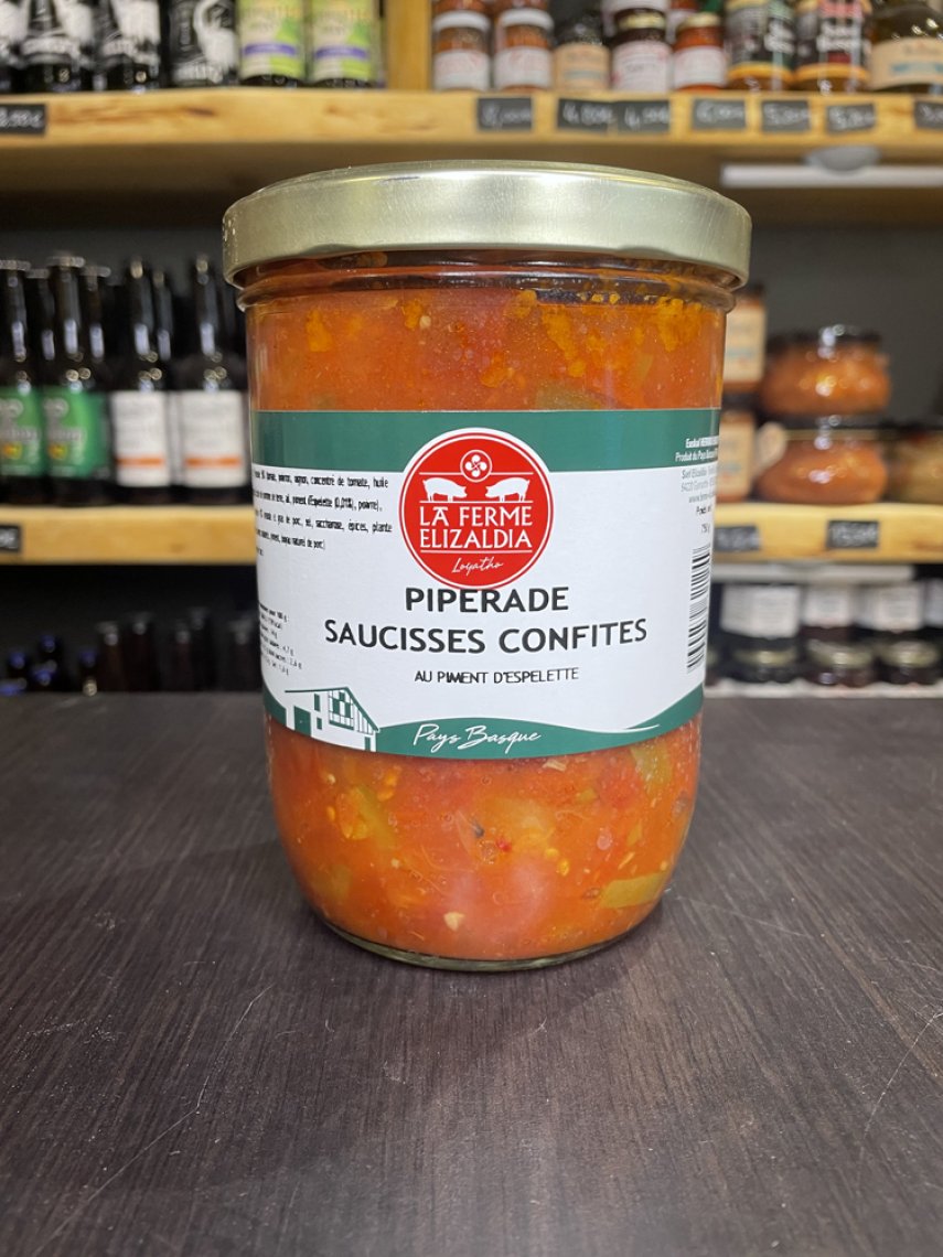 Piperade saucisse confite 